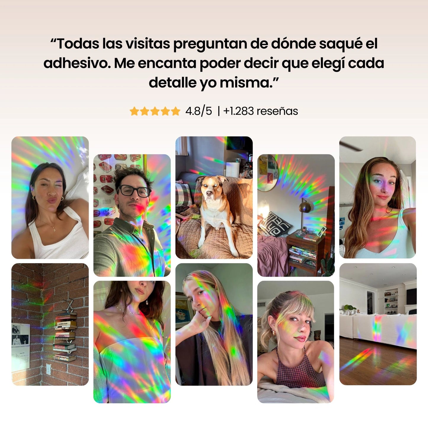 IrisGlow™ — Sticker Prisma Solar Impermeable para Ventanas y Paredes
