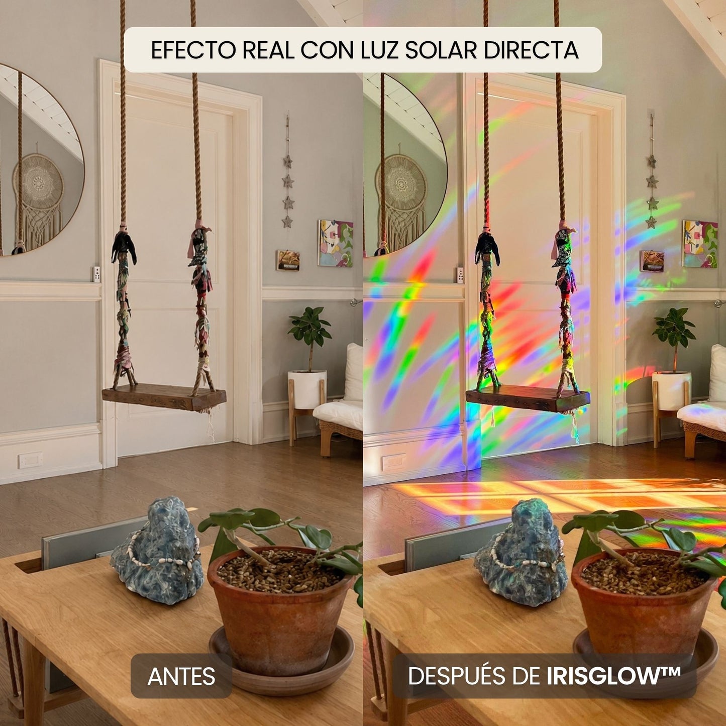 IrisGlow™ — Sticker Prisma Solar Impermeable para Ventanas y Paredes